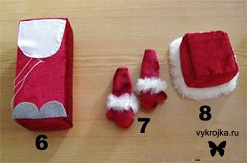 Подарочная новогодняя упаковка - Дед Мороз